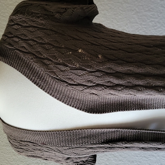 Croft & Barrow Short Sleeve Brown Cardigan - Picture 2 of 8